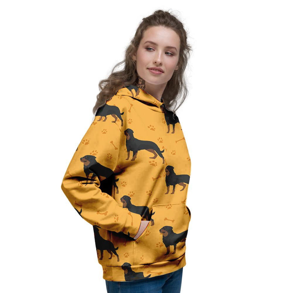 Dog Rottweiler Print Pattern Women's Hoodie-grizzshop