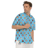 Dog Santa Print Pattern Men's Short Sleeve Shirts-grizzshop