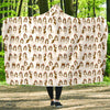Dog Shih Tzu Pattern Print Hooded Blanket-grizzshop