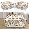 Dog Shih Tzu Pattern Print Loveseat Cover-grizzshop