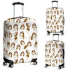 Dog Shih Tzu Pattern Print Luggage Cover Protector-grizzshop