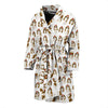 Dog Shih Tzu Pattern Print Men Long Robe-grizzshop