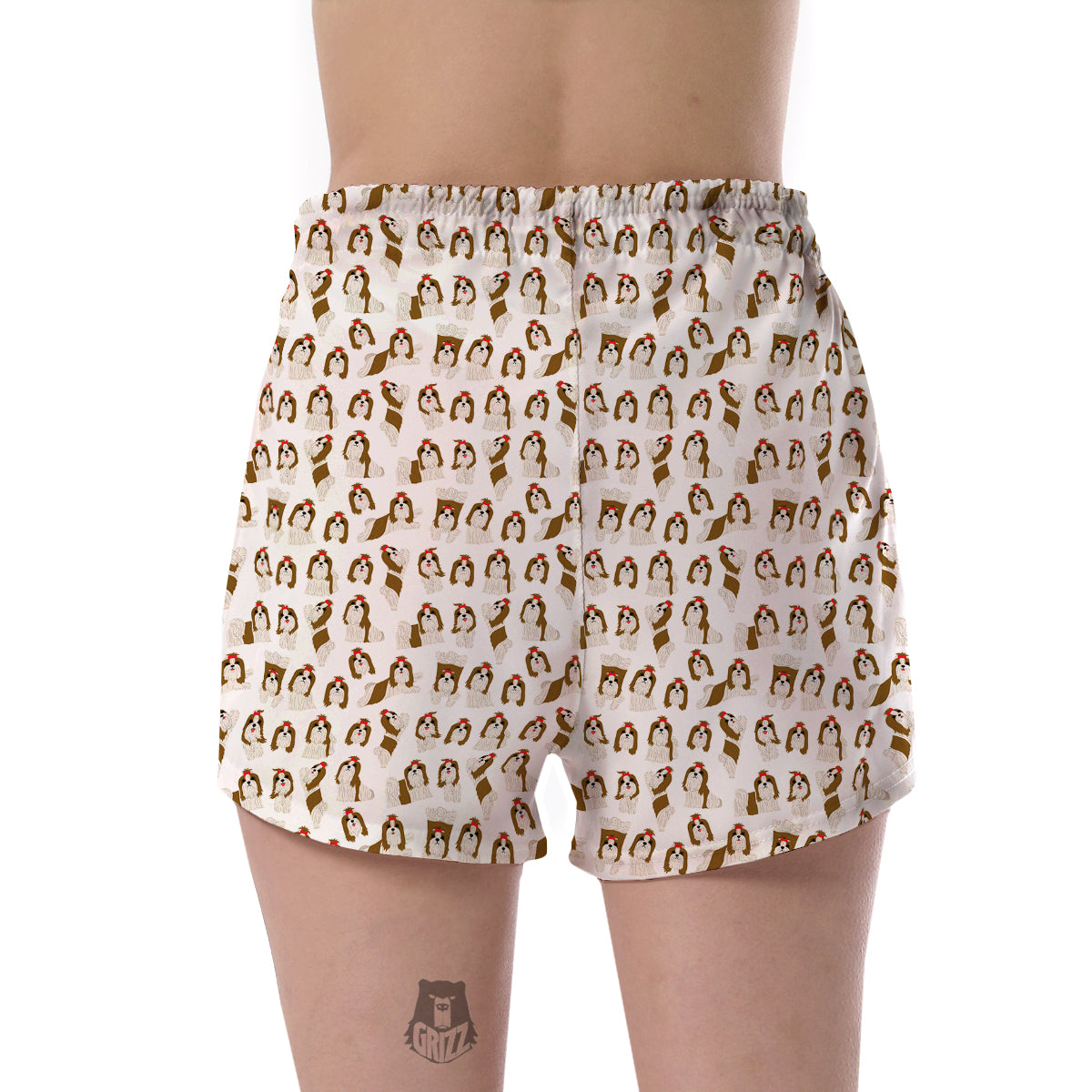 Dog Shih Tzu Pattern Print Women's Shorts-grizzshop