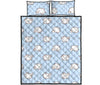 Dog Somoyed Pattern Print Bed Set Quilt-grizzshop