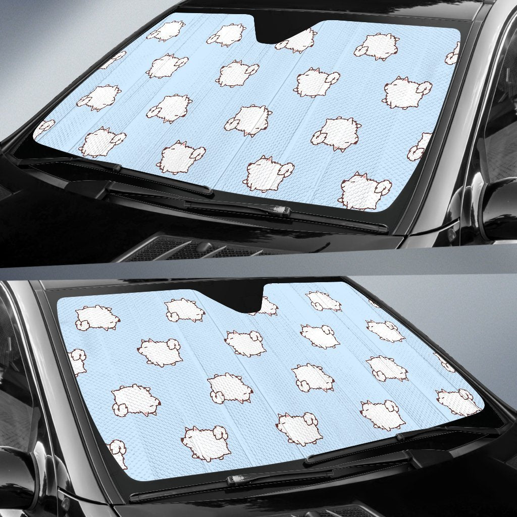 Dog Somoyed Pattern Print Car Sun Shade-grizzshop