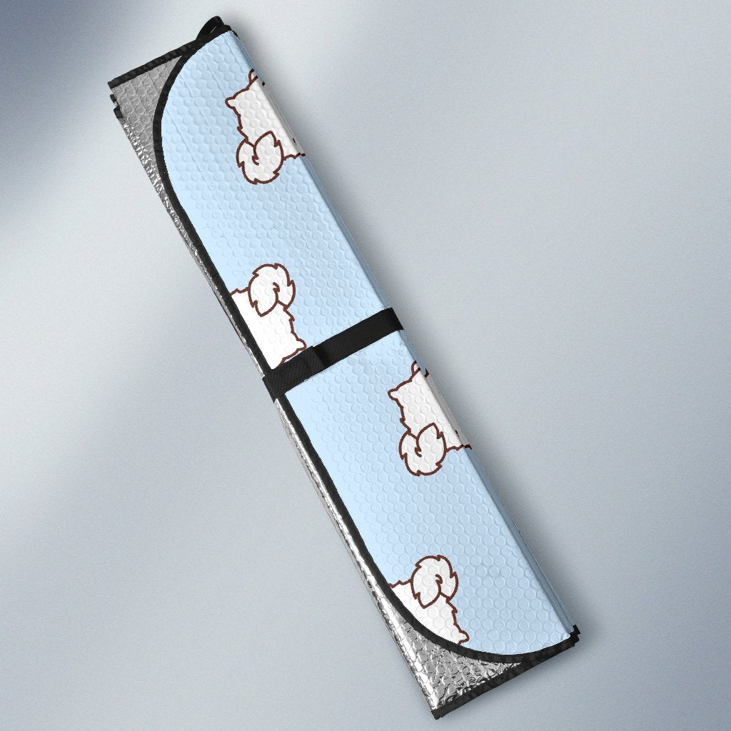 Dog Somoyed Pattern Print Car Sun Shade-grizzshop