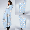 Dog Somoyed Pattern Print Hooded Blanket-grizzshop