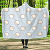 Dog Somoyed Pattern Print Hooded Blanket-grizzshop