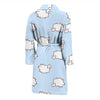 Dog Somoyed Pattern Print Men Long Robe-grizzshop