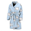 Dog Somoyed Pattern Print Men Long Robe-grizzshop