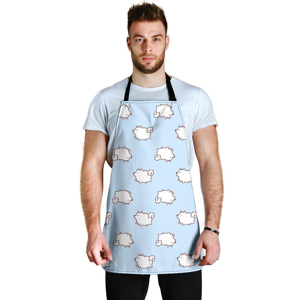 Dog Somoyed Pattern Print Men's Apron-grizzshop