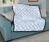 Dog Somoyed Pattern Print Quilt-grizzshop