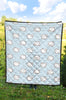 Dog Somoyed Pattern Print Quilt-grizzshop