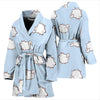 Dog Somoyed Pattern Print Women Long Robe-grizzshop