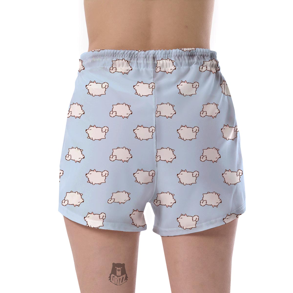 Dog Somoyed Pattern Print Women's Shorts-grizzshop