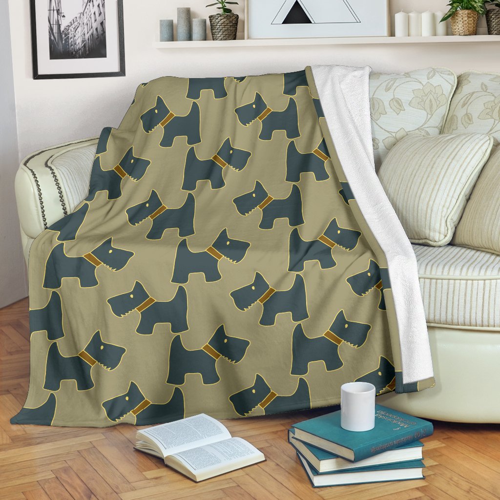 Dog Westie Pattern Print Blanket-grizzshop