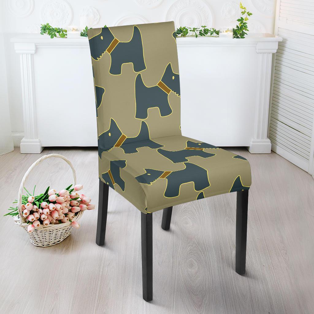 Dog Westie Pattern Print Chair Cover-grizzshop