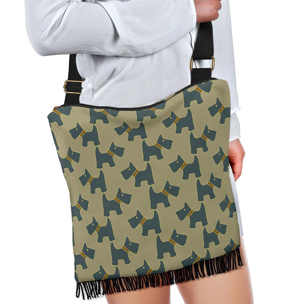 Dog Westie Pattern Print Crossbody Bags-grizzshop