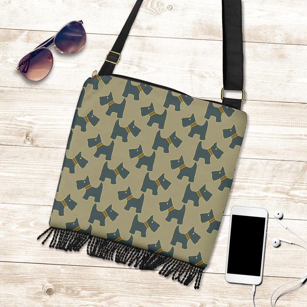 Dog Westie Pattern Print Crossbody Bags-grizzshop