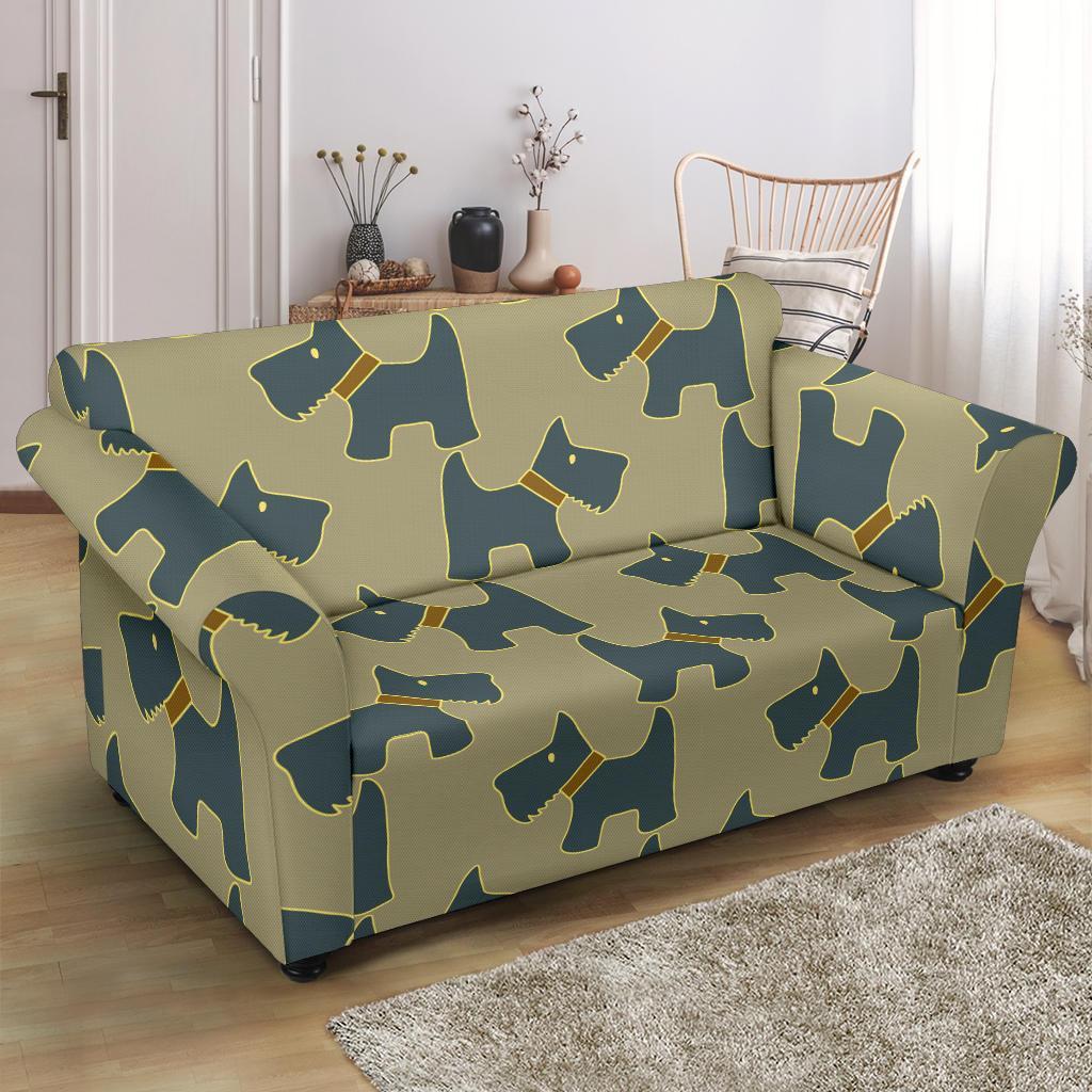 Dog Westie Pattern Print Loveseat Cover-grizzshop