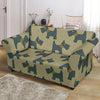 Dog Westie Pattern Print Loveseat Cover-grizzshop