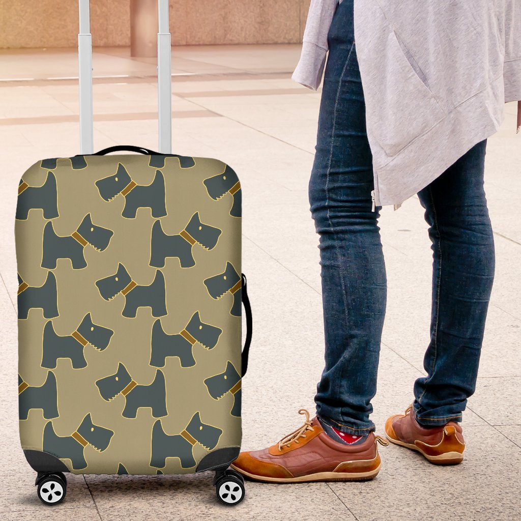 Dog Westie Pattern Print Luggage Cover Protector-grizzshop