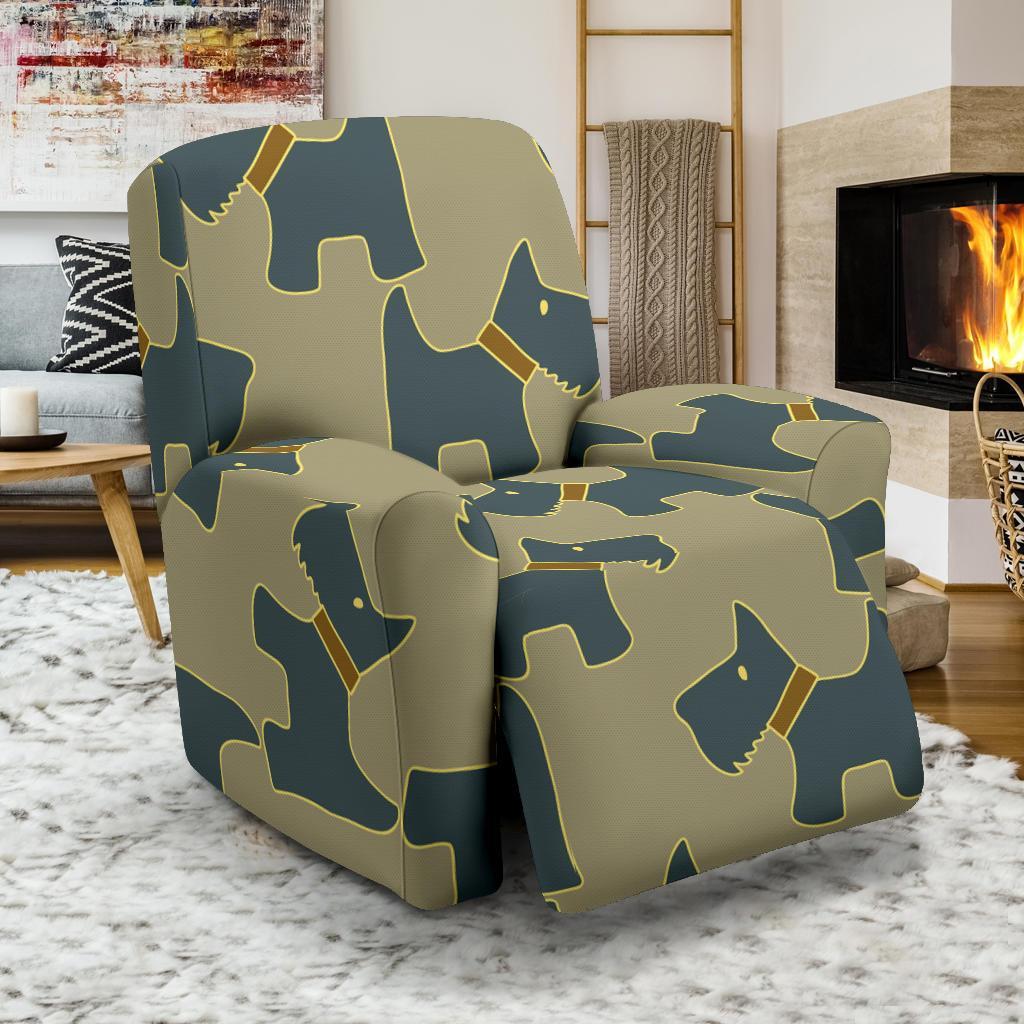 Dog Westie Pattern Print Recliner Cover-grizzshop