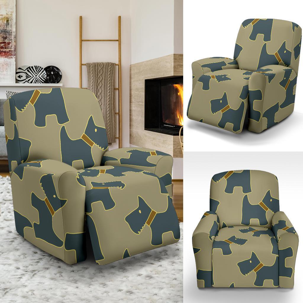 Dog Westie Pattern Print Recliner Cover-grizzshop