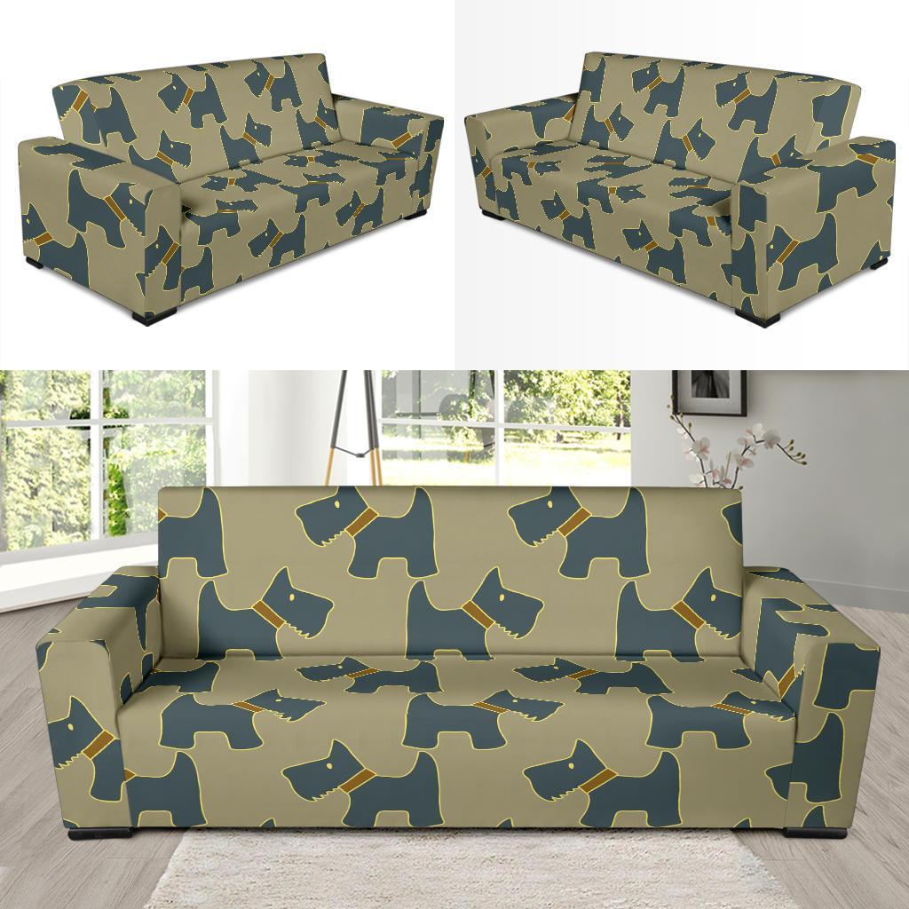 Dog Westie Pattern Print Sofa Covers-grizzshop