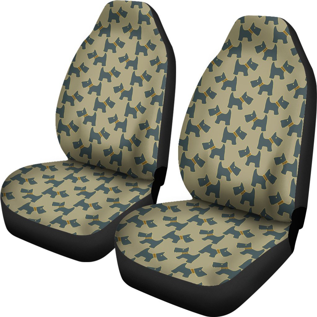Dog Westie Pattern Print Universal Fit Car Seat Cover-grizzshop