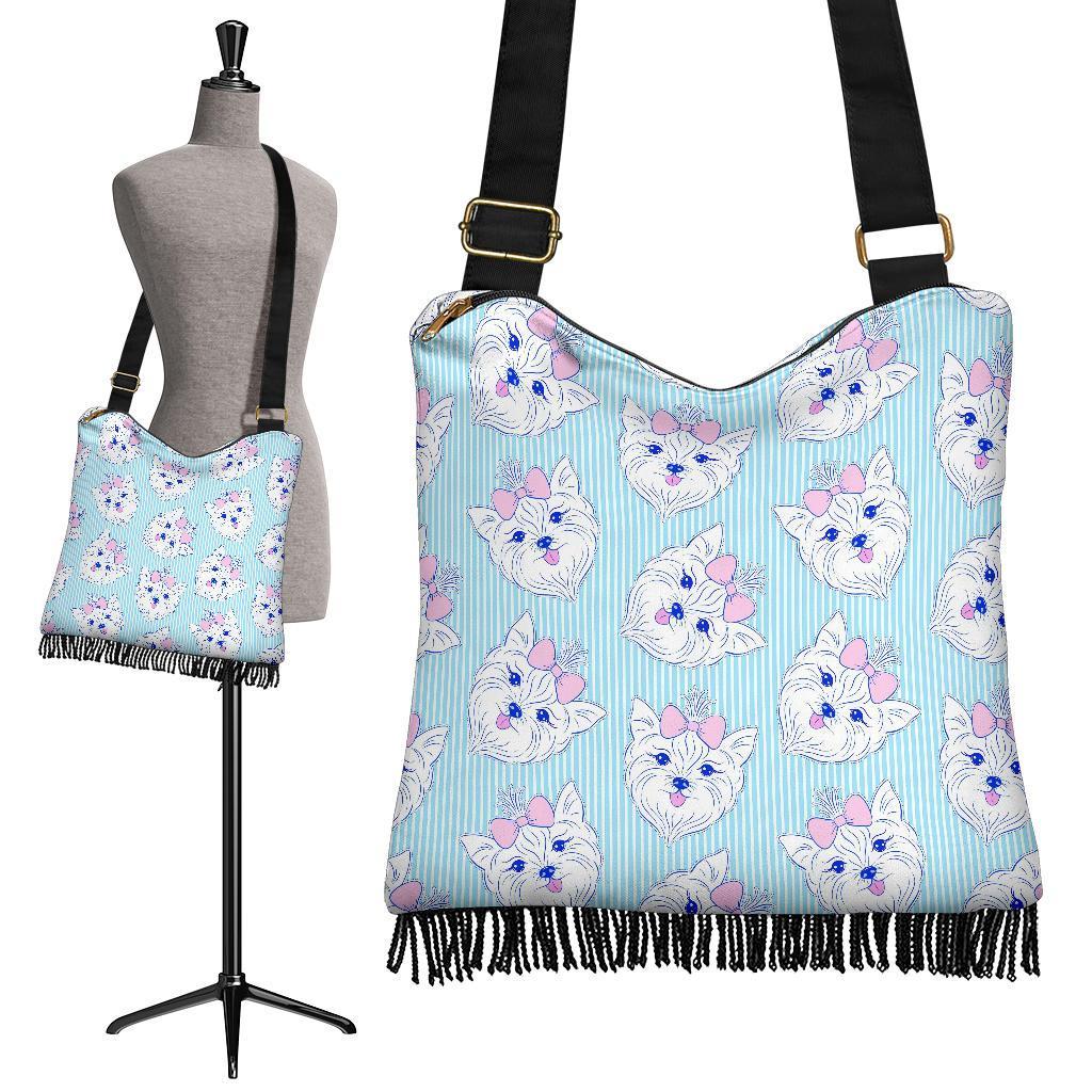 Dog Yorkshire Terrier Puppy Pattern Print Crossbody Bags-grizzshop