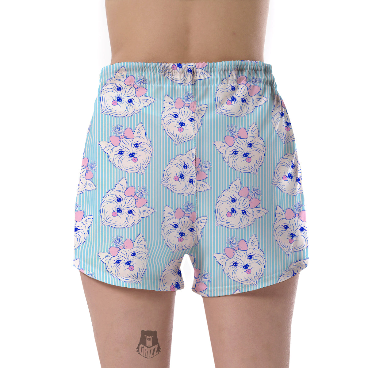 Dog Yorkshire Terrier Puppy Pattern Print Women's Shorts-grizzshop