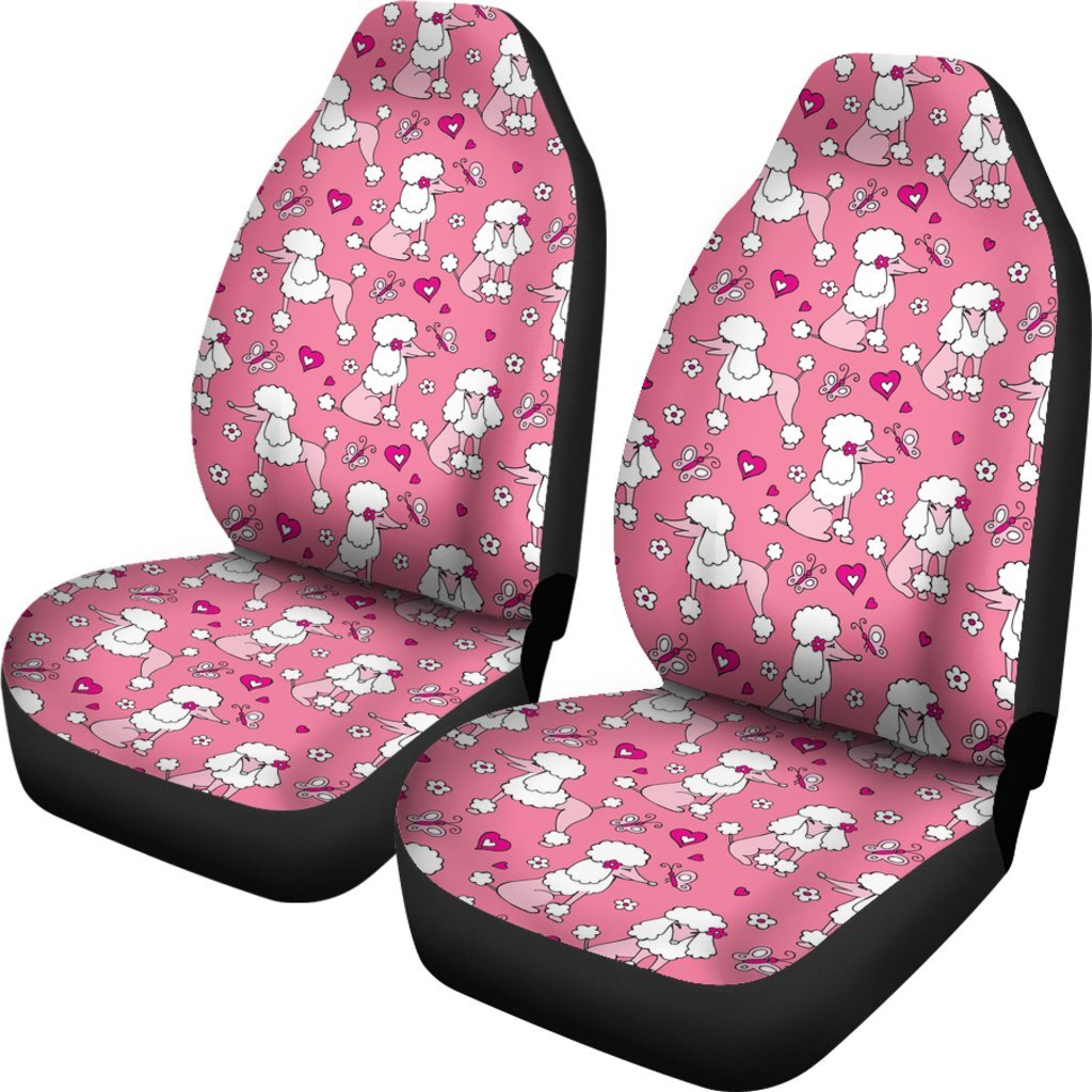 Dog Poodle Pattern Print Universal Fit Car Seat Cover-grizzshop