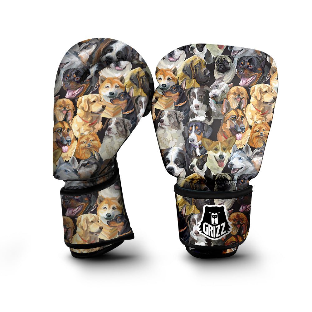 Dogs Breeds Watercolor Print Pattern Boxing Gloves-grizzshop