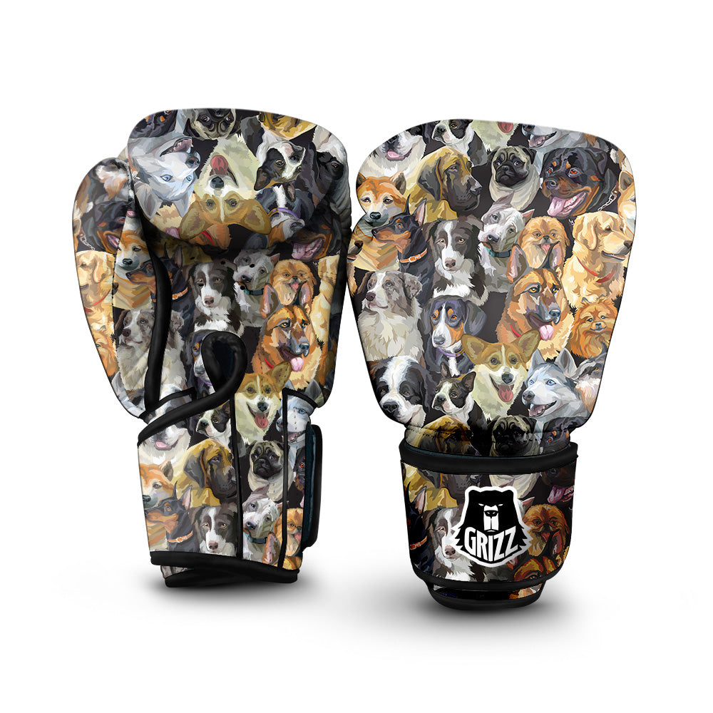 Dogs Breeds Watercolor Print Pattern Boxing Gloves-grizzshop