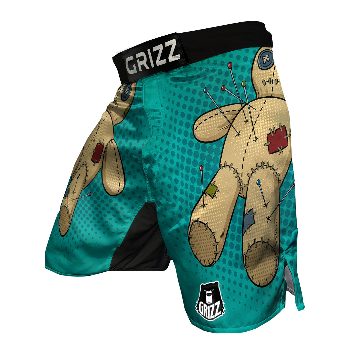 Doll Voodoo Print MMA Shorts-grizzshop
