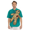 Doll Voodoo Print Men's Short Sleeve Shirts-grizzshop