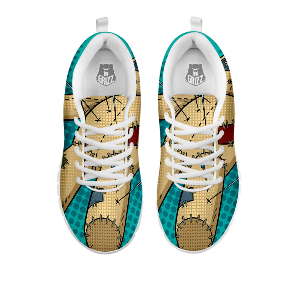 Doll Voodoo Print White Sneaker-grizzshop