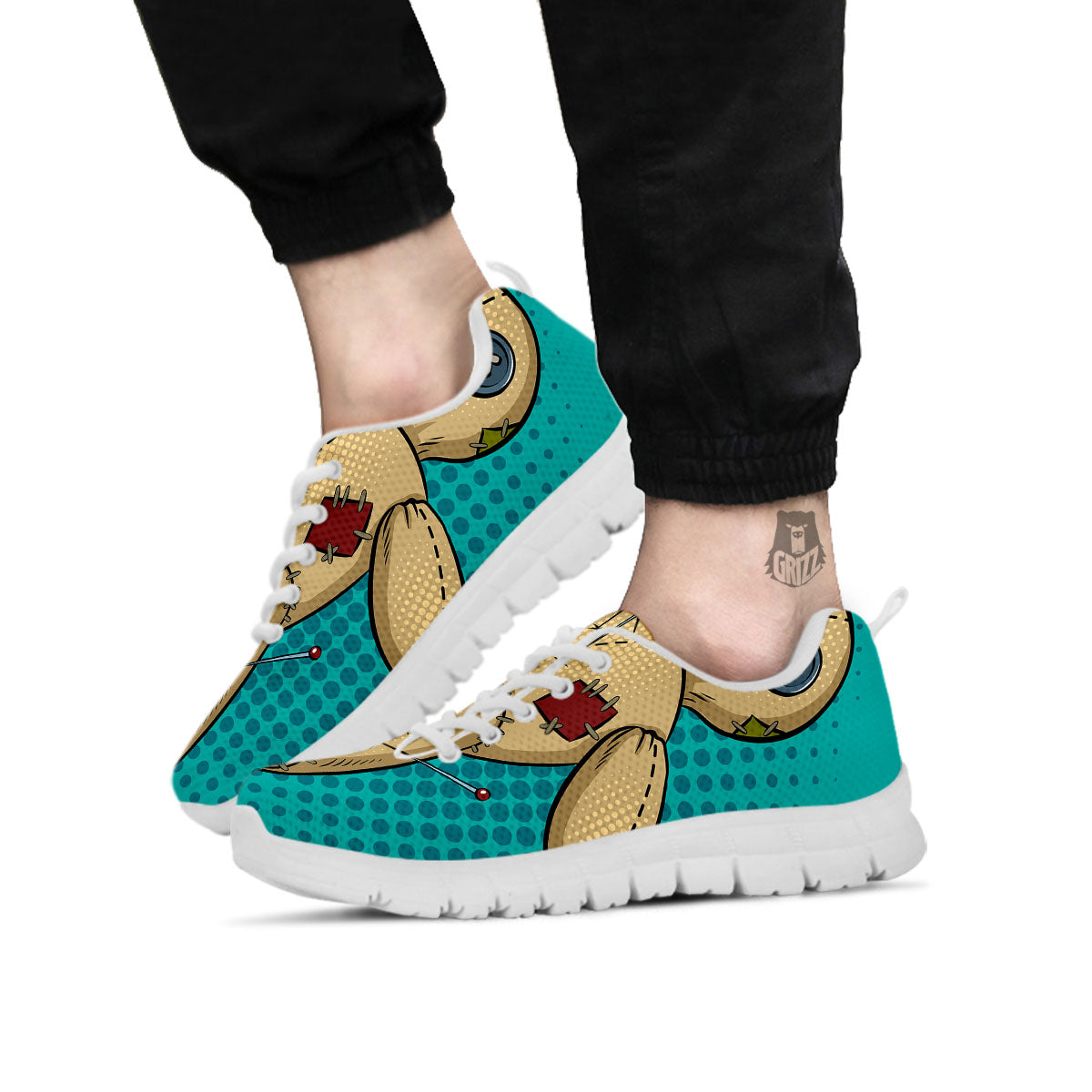 Doll Voodoo Print White Sneaker-grizzshop