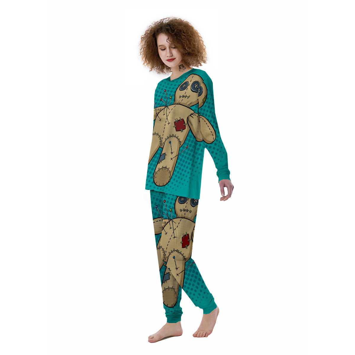 Doll Voodoo Print Women's Pajamas-grizzshop