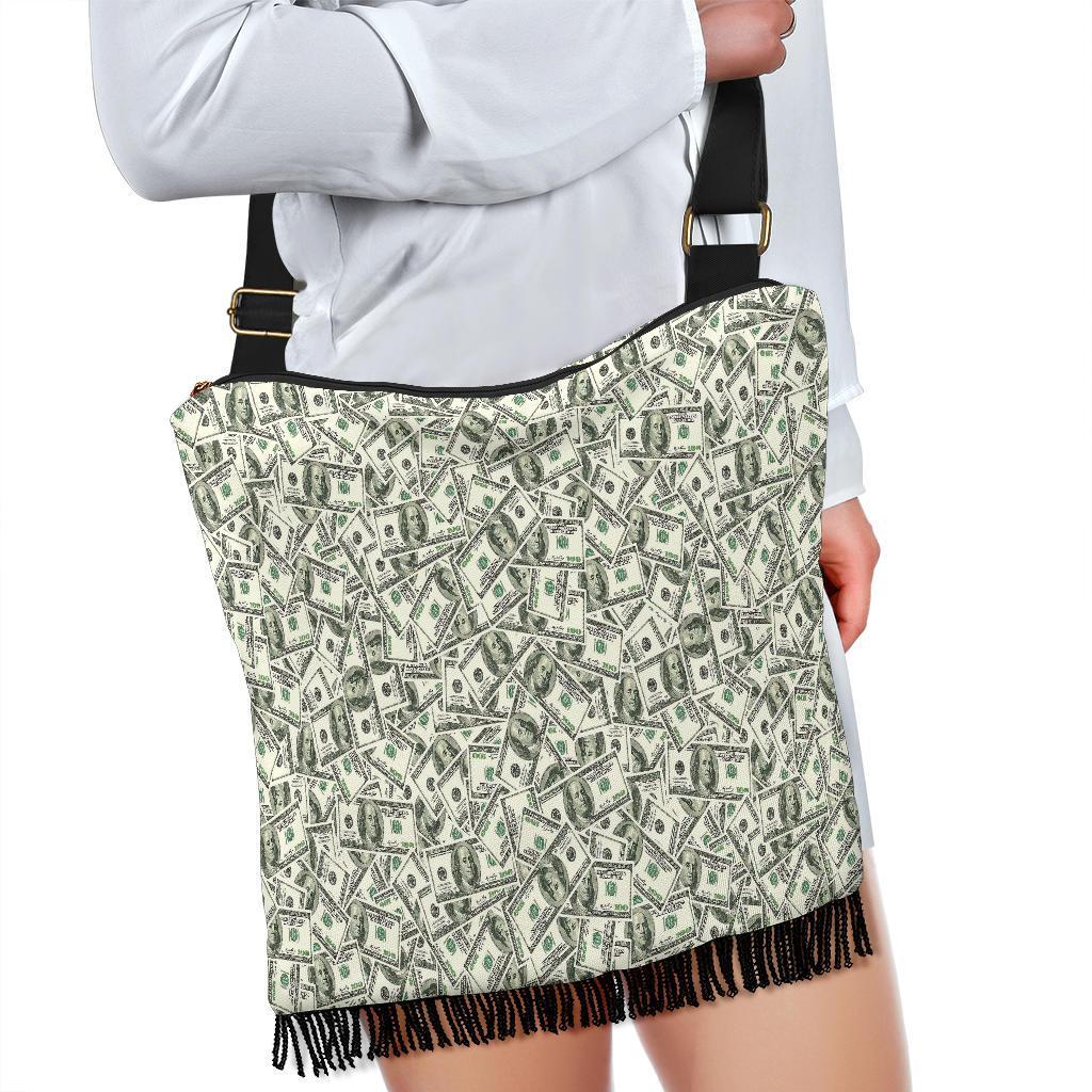Dollar Money Pattern Print Crossbody bags-grizzshop