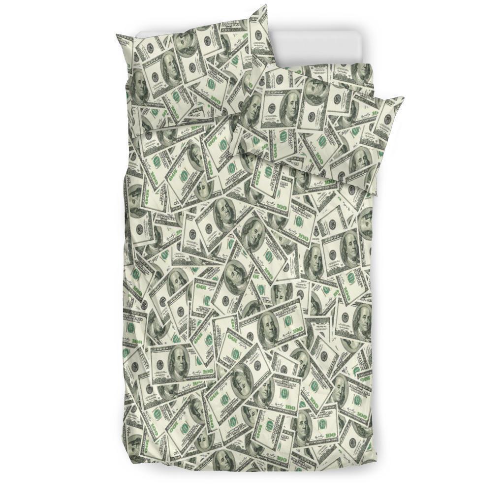 Dollar Money Pattern Print Duvet Cover Bedding Set-grizzshop