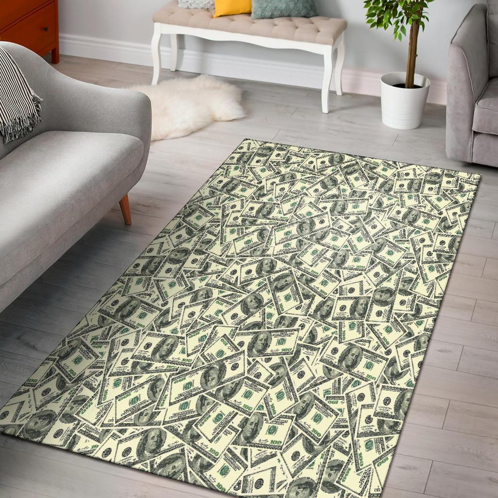 Dollar Money Pattern Print Floor Mat-grizzshop