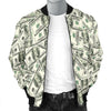 Dollar Money Pattern Print Men's Bomber Jacket-grizzshop