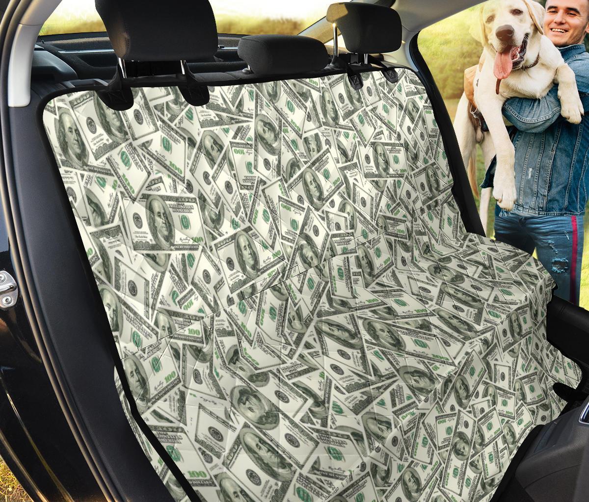Dollar Money Pattern Print Pet Car Seat Cover-grizzshop