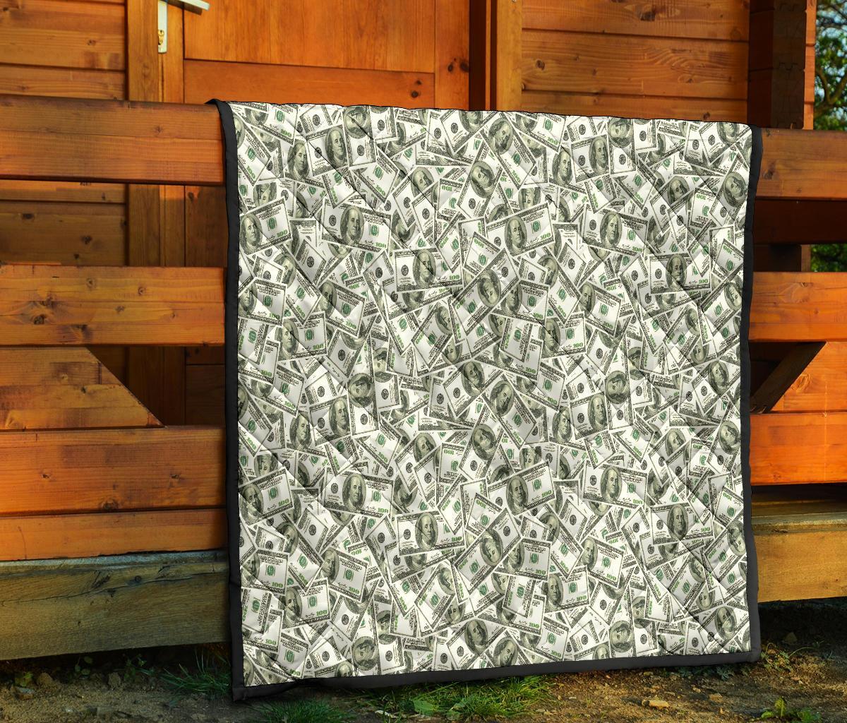 Dollar Money Pattern Print Quilt-grizzshop