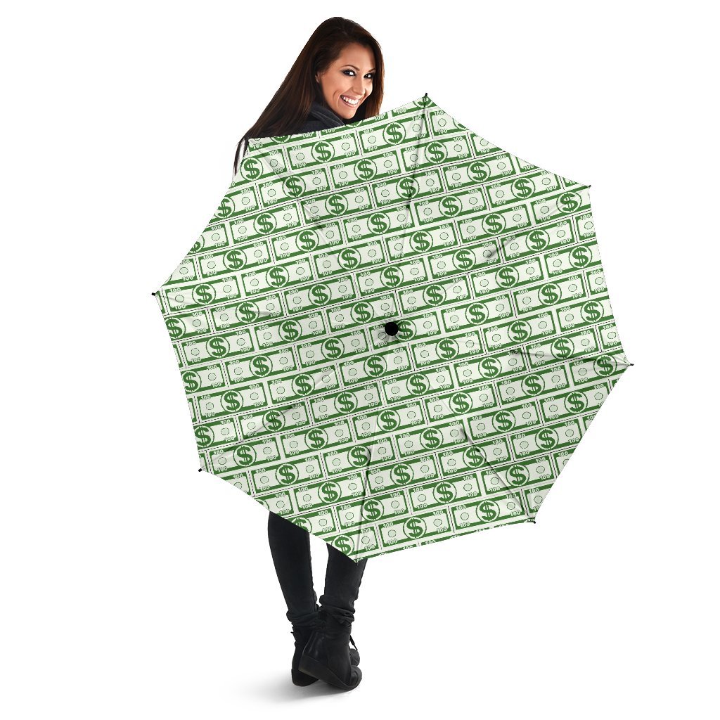 Dollar Money Print Pattern Automatic Foldable Umbrella-grizzshop