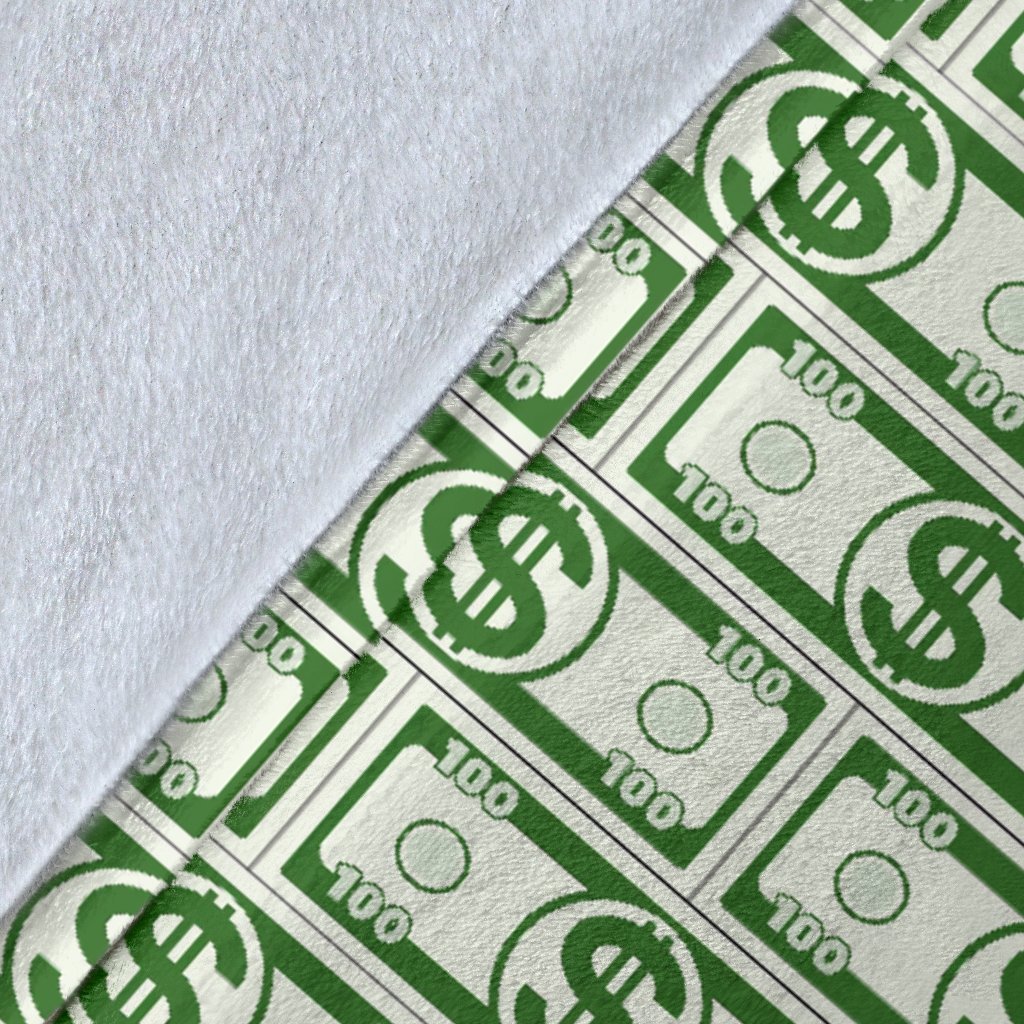 Dollar Money Print Pattern Blanket-grizzshop