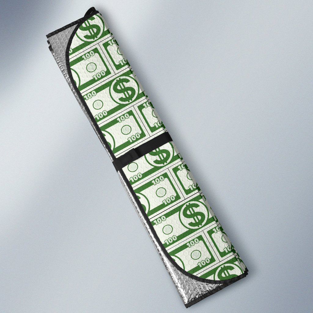 Dollar Money Print Pattern Car Sun Shade-grizzshop