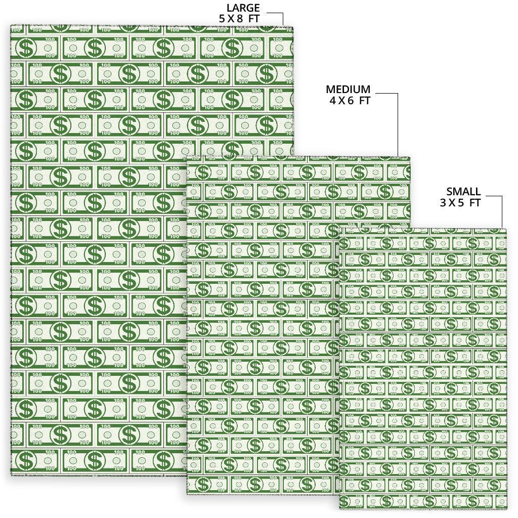 Dollar Money Print Pattern Floor Mat-grizzshop